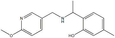 2-(1-{[(6-methoxypyridin-3-yl)methyl]amino}ethyl)-5-methylphenol Structure