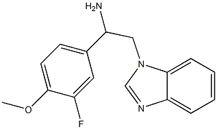 2-(1H-1,3-benzodiazol-1-yl)-1-(3-fluoro-4-methoxyphenyl)ethan-1-amine Struktur
