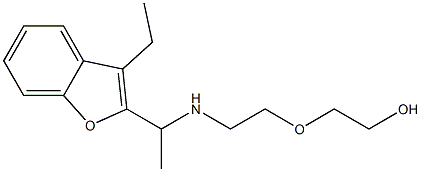 2-(2-{[1-(3-ethyl-1-benzofuran-2-yl)ethyl]amino}ethoxy)ethan-1-ol Struktur