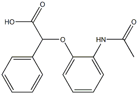 2-(2-acetamidophenoxy)-2-phenylacetic acid Struktur