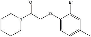 2-(2-bromo-4-methylphenoxy)-1-(piperidin-1-yl)ethan-1-one Structure