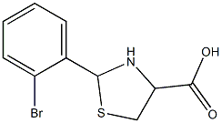 2-(2-bromophenyl)-1,3-thiazolidine-4-carboxylic acid Structure