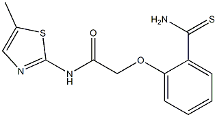 2-(2-carbamothioylphenoxy)-N-(5-methyl-1,3-thiazol-2-yl)acetamide Structure