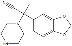 2-(2H-1,3-benzodioxol-5-yl)-2-(piperazin-1-yl)propanenitrile Structure