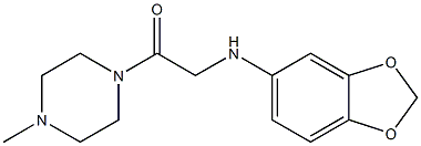 2-(2H-1,3-benzodioxol-5-ylamino)-1-(4-methylpiperazin-1-yl)ethan-1-one Struktur