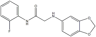 2-(2H-1,3-benzodioxol-5-ylamino)-N-(2-fluorophenyl)acetamide Structure