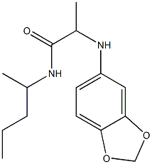 2-(2H-1,3-benzodioxol-5-ylamino)-N-(pentan-2-yl)propanamide Struktur