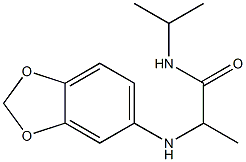 2-(2H-1,3-benzodioxol-5-ylamino)-N-(propan-2-yl)propanamide 化学構造式