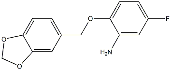 2-(2H-1,3-benzodioxol-5-ylmethoxy)-5-fluoroaniline Structure