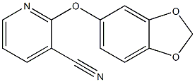 2-(2H-1,3-benzodioxol-5-yloxy)pyridine-3-carbonitrile Struktur