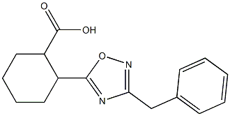 2-(3-benzyl-1,2,4-oxadiazol-5-yl)cyclohexane-1-carboxylic acid,,结构式
