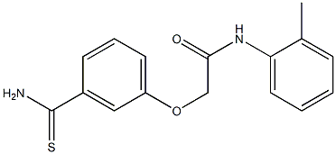 2-(3-carbamothioylphenoxy)-N-(2-methylphenyl)acetamide Struktur