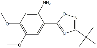 2-(3-tert-butyl-1,2,4-oxadiazol-5-yl)-4,5-dimethoxyaniline Struktur