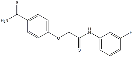 2-(4-carbamothioylphenoxy)-N-(3-fluorophenyl)acetamide Struktur