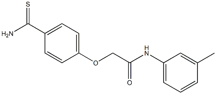 2-(4-carbamothioylphenoxy)-N-(3-methylphenyl)acetamide Struktur