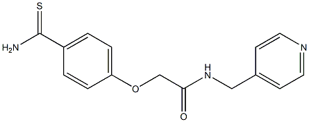 2-(4-carbamothioylphenoxy)-N-(pyridin-4-ylmethyl)acetamide Structure