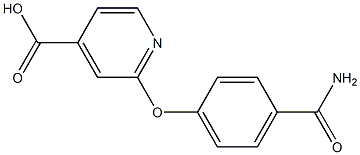 2-(4-carbamoylphenoxy)pyridine-4-carboxylic acid Structure