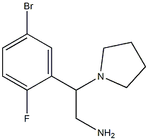 2-(5-bromo-2-fluorophenyl)-2-pyrrolidin-1-ylethanamine Structure