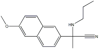 2-(6-methoxynaphthalen-2-yl)-2-(propylamino)propanenitrile Struktur