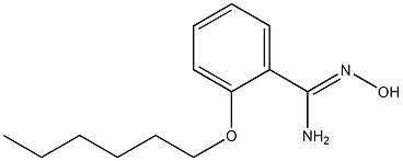 2-(hexyloxy)-N'-hydroxybenzene-1-carboximidamide 结构式