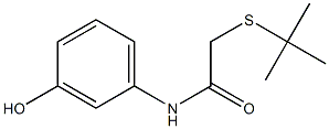2-(tert-butylsulfanyl)-N-(3-hydroxyphenyl)acetamide 结构式