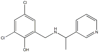 2,4-dichloro-6-({[1-(pyridin-3-yl)ethyl]amino}methyl)phenol|