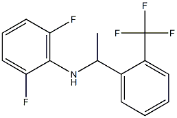 2,6-difluoro-N-{1-[2-(trifluoromethyl)phenyl]ethyl}aniline,,结构式