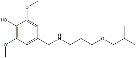 2,6-dimethoxy-4-({[3-(2-methylpropoxy)propyl]amino}methyl)phenol Structure
