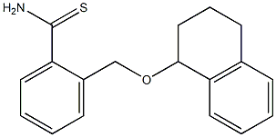 2-[(1,2,3,4-tetrahydronaphthalen-1-yloxy)methyl]benzenecarbothioamide Struktur