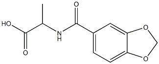 2-[(1,3-benzodioxol-5-ylcarbonyl)amino]propanoic acid Structure