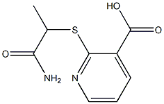 2-[(1-carbamoylethyl)sulfanyl]pyridine-3-carboxylic acid Struktur