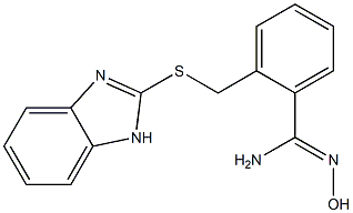 2-[(1H-1,3-benzodiazol-2-ylsulfanyl)methyl]-N'-hydroxybenzene-1-carboximidamide Structure