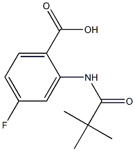 2-[(2,2-dimethylpropanoyl)amino]-4-fluorobenzoic acid Structure