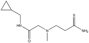 2-[(2-carbamothioylethyl)(methyl)amino]-N-(cyclopropylmethyl)acetamide Struktur