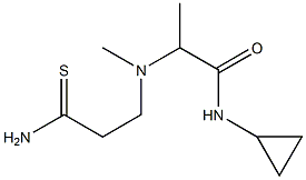 2-[(2-carbamothioylethyl)(methyl)amino]-N-cyclopropylpropanamide Struktur