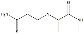 2-[(2-carbamothioylethyl)(methyl)amino]-N-methylpropanamide Struktur