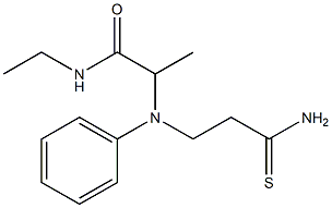 2-[(2-carbamothioylethyl)(phenyl)amino]-N-ethylpropanamide