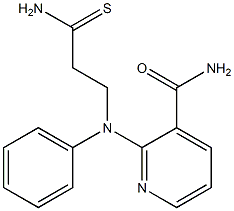 2-[(2-carbamothioylethyl)(phenyl)amino]pyridine-3-carboxamide Struktur
