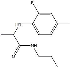 2-[(2-fluoro-4-methylphenyl)amino]-N-propylpropanamide Struktur