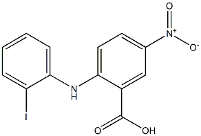 2-[(2-iodophenyl)amino]-5-nitrobenzoic acid Struktur