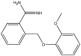 2-[(2-methoxyphenoxy)methyl]benzenecarboximidamide Structure