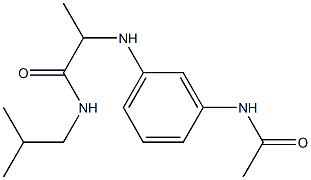 2-[(3-acetamidophenyl)amino]-N-(2-methylpropyl)propanamide Struktur
