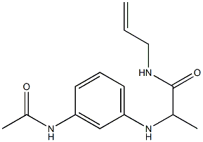 2-[(3-acetamidophenyl)amino]-N-(prop-2-en-1-yl)propanamide Struktur