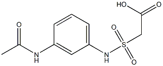 2-[(3-acetamidophenyl)sulfamoyl]acetic acid Struktur