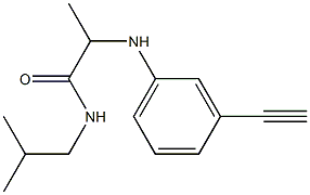  2-[(3-ethynylphenyl)amino]-N-(2-methylpropyl)propanamide