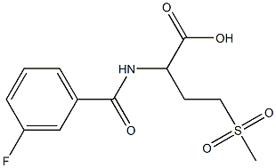 2-[(3-fluorophenyl)formamido]-4-methanesulfonylbutanoic acid|