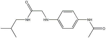 2-[(4-acetamidophenyl)amino]-N-(2-methylpropyl)acetamide Struktur