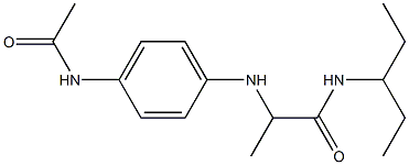 2-[(4-acetamidophenyl)amino]-N-(pentan-3-yl)propanamide Structure