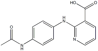 2-[(4-acetamidophenyl)amino]pyridine-3-carboxylic acid 化学構造式
