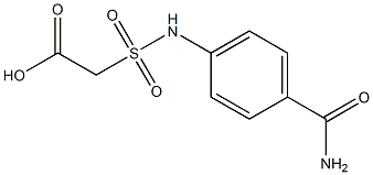 2-[(4-carbamoylphenyl)sulfamoyl]acetic acid Struktur